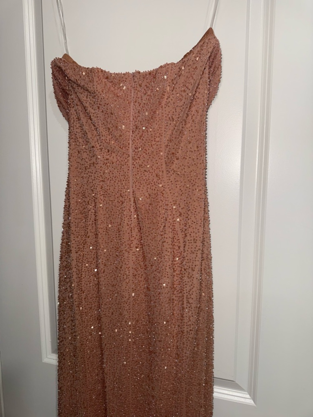 Oh Polly Rose Gold Sequin Cowl Neck Maxi Dress- Never Worn - Picture 6 of 6